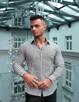 Koszula Grafitowe Paski