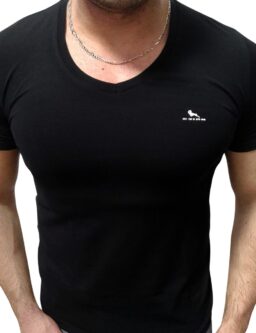 Czarny T-shirt W Serek '24