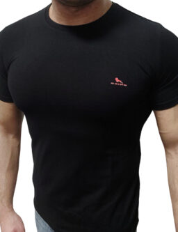 Czarny T-shirt Red Logo '24